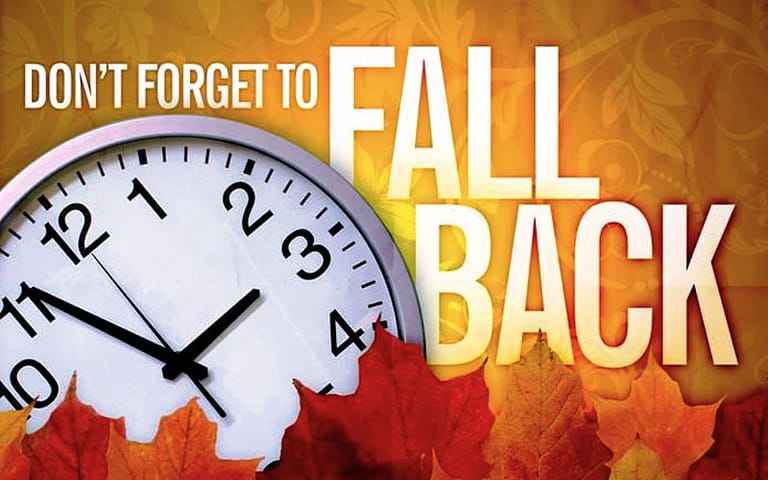 Time To Fall Back And Set Your Clocks Back One Hour Tonight My County