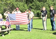 VFW and New Madison Boy Scouts dispose of flags