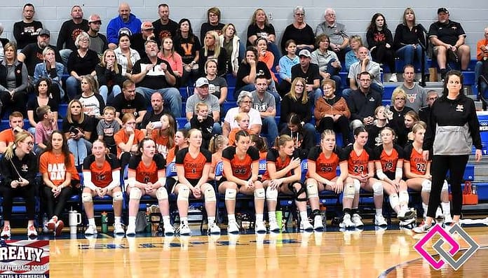 Versailles Volleyball team bench 2023
