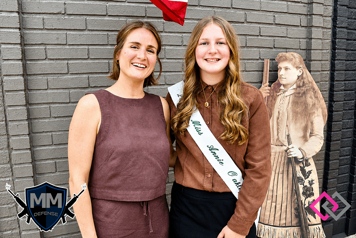 Bryn Silverman (North Star Director) and 2025 Miss Annie Oakley Lacie Dillman (R)