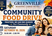 Greenville Masonic Lodge No. 143 community food drive