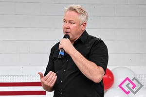 Congressman Warren Davidson speaks at Darke County Republican Party Hog Roast. (Gaylen Blosser photo)