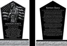 A local monument to honor a true national hero, Kenton Stacy