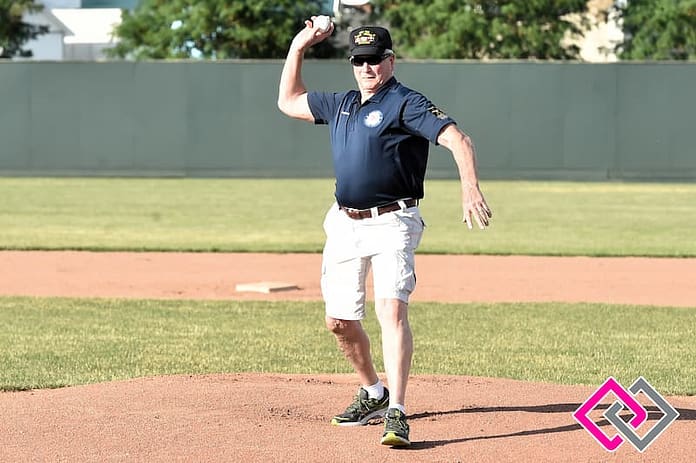Chris Rehmert first pitch