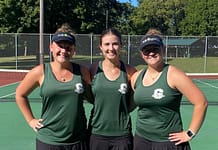 Three Lady Wave tennis players qualify for district tournament