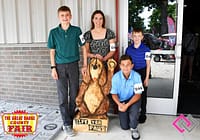 Great Darke County Fair Dog Arena receives dog carving named JJ