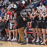 Mississinawa Valley girls basketball team 12 game win streak snapped by experienced Preble Shawnee team.