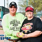 Coach Greg Newland and former player reunite at Lady Wave Stadium