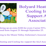 Bolyard Heating and Cooling Inc to Support ALZ Association