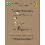 2023 Jr Fair Livestock Sales Start Today!