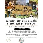Prairie Days Schedule of Events