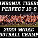 Ansonia Completes Perfect 10-0 Regular Season, Wins WOAC Football Championship!