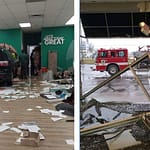 SUV crashes through hair salon in Greenville