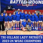 Tri-Village girls basketball wins 2023-24 WOAC Championship