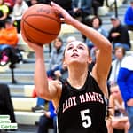 Woodbury scores 1000th point in Lady Hawks win over Riverside