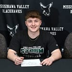 Mississinawa Valley’s Trenton Trobridge signs to play football at Lake Erie College