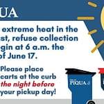 City of Piqua refuse pickups to begin early in day for employees’ safety