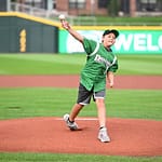 Dayton Dragons give Karson Garno MVP treatment, youngster throws out first pitch