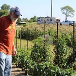 Arnold Riffle still planting garden at 88
