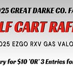 Last chance to enter to win golf cart raffle tickets