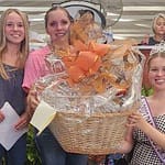 Jr Fair Poultry Department selling baskets at 2025 Great Darke County Fair