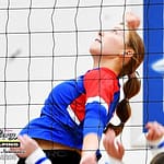 Tri-Village volleyball 3-0 winners over Franklin Monroe