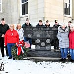 Lady Bug Garden Club honors veterans with courthouse wreath