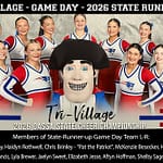 Tri-Village Varsity Cheer Program Earns a State Runner-up Finish in Game Day Category