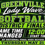 Game Time Change for Lady Wave District Championship
