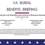 VA burial benefits briefing information and meal