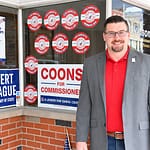 Coons highlights agriculture, community ties, family in commissioner bid