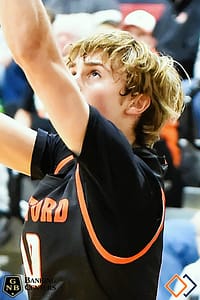 Hudson Hill drains a Bradford 3-pointer in road win at over Covington. (Gaylen Blosser photo)