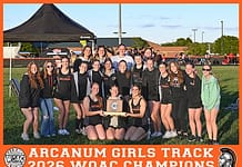 Arcanum Girls win 2026 WOAC League Championship in Track & Field