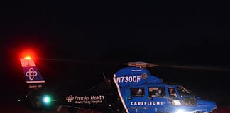 Motorcyclist flown to hospital following crash