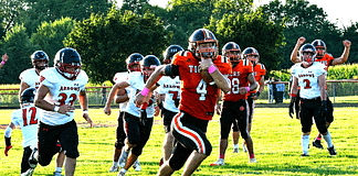 Tigers overcome slow start, roll past Preble Shawnee 40-8