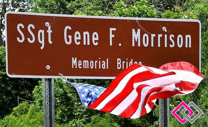 SSGT Gene Morrison Memorial Bridge sign