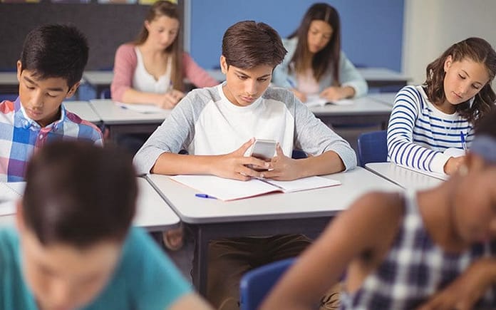 student-phone-classroom
