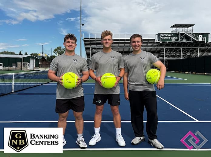 GHS Boys Tennis Seniors 2026 Gabe Rammel, Drew Beisner, Sam Condon